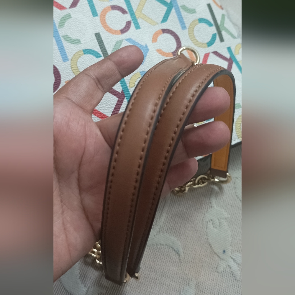 Authentic Calvin Klein coated PVC rainbow signature tote bag - Picture 5 of 14